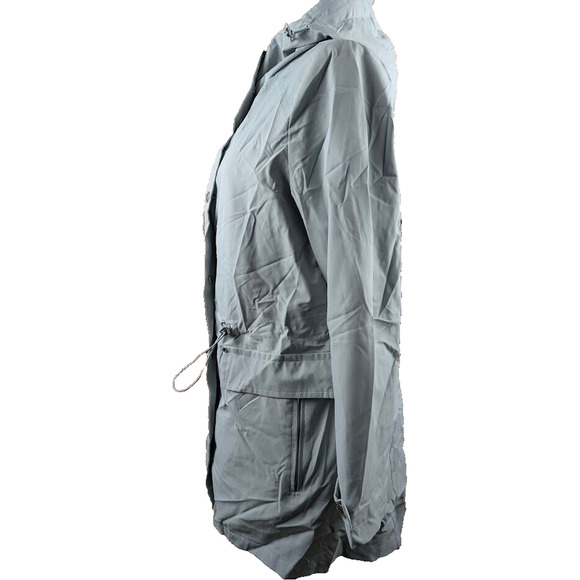 London Fog Women's Water-Resistant Hooded Anorak Coat Size M Blue Gray - Picture 6 of 6